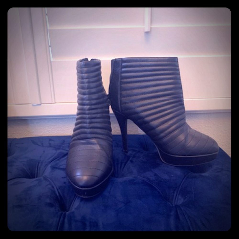 Sexy Moto platform booties
